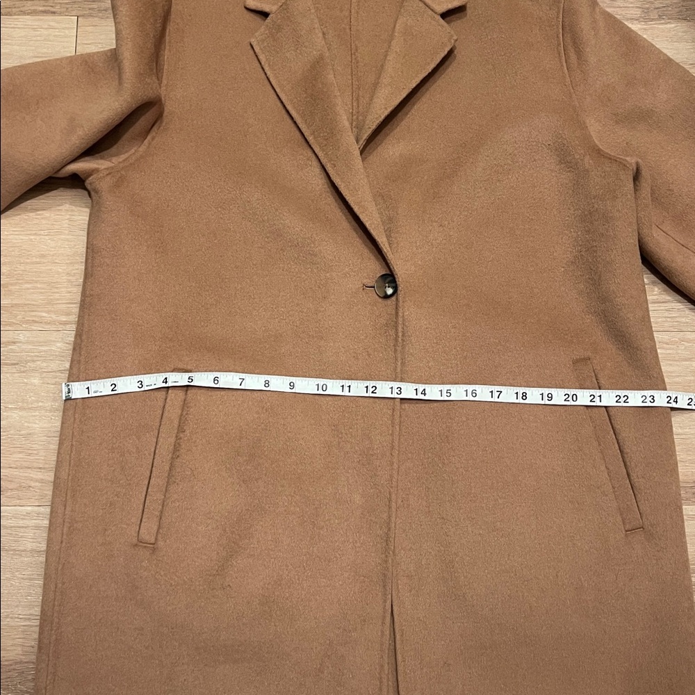 Lands’ End Wool Blend Overcoat - Camel - Size - Large - Picture 12 of 16